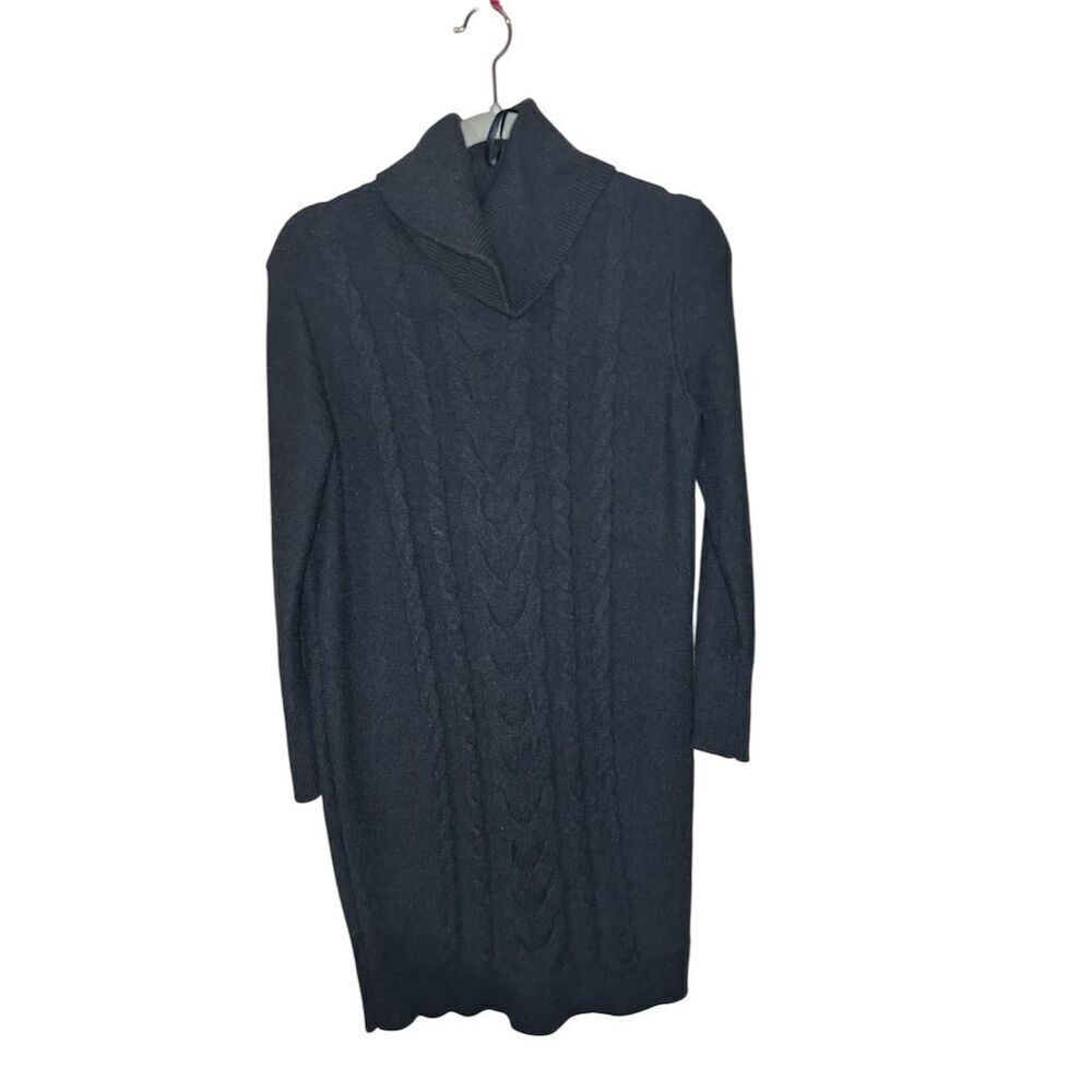 Banana Republic Women's Gray Sweater Dress XS Knee Length Cowl Neck